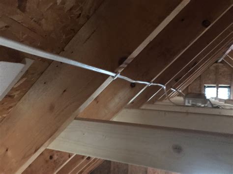 electrical box options between rafters|attic rafters with nm wire.